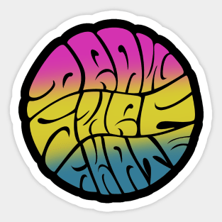 Draw Sure Skate Rainbow Sticker